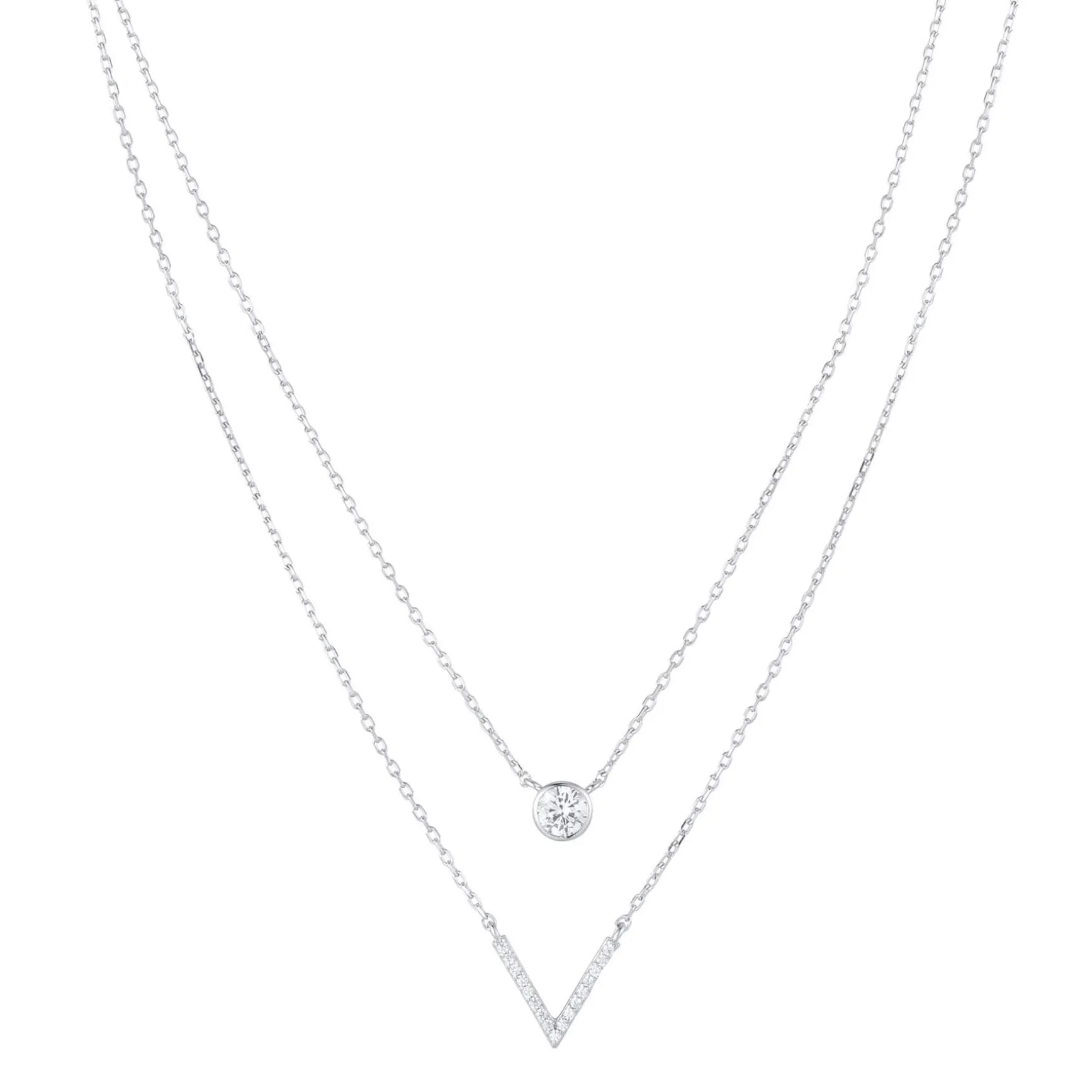 Multirangs V Argent 925 rhodié