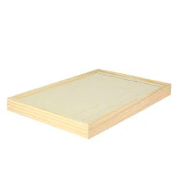 Plateau bois et lin pour bagues