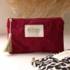 Pochette Erika velours bordeaux