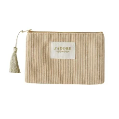 Pochette Erika velours crème