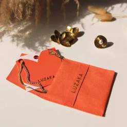 Pochon cadeau orange pour bijoux