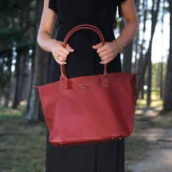 Sac à main Cabas Adèle rouge