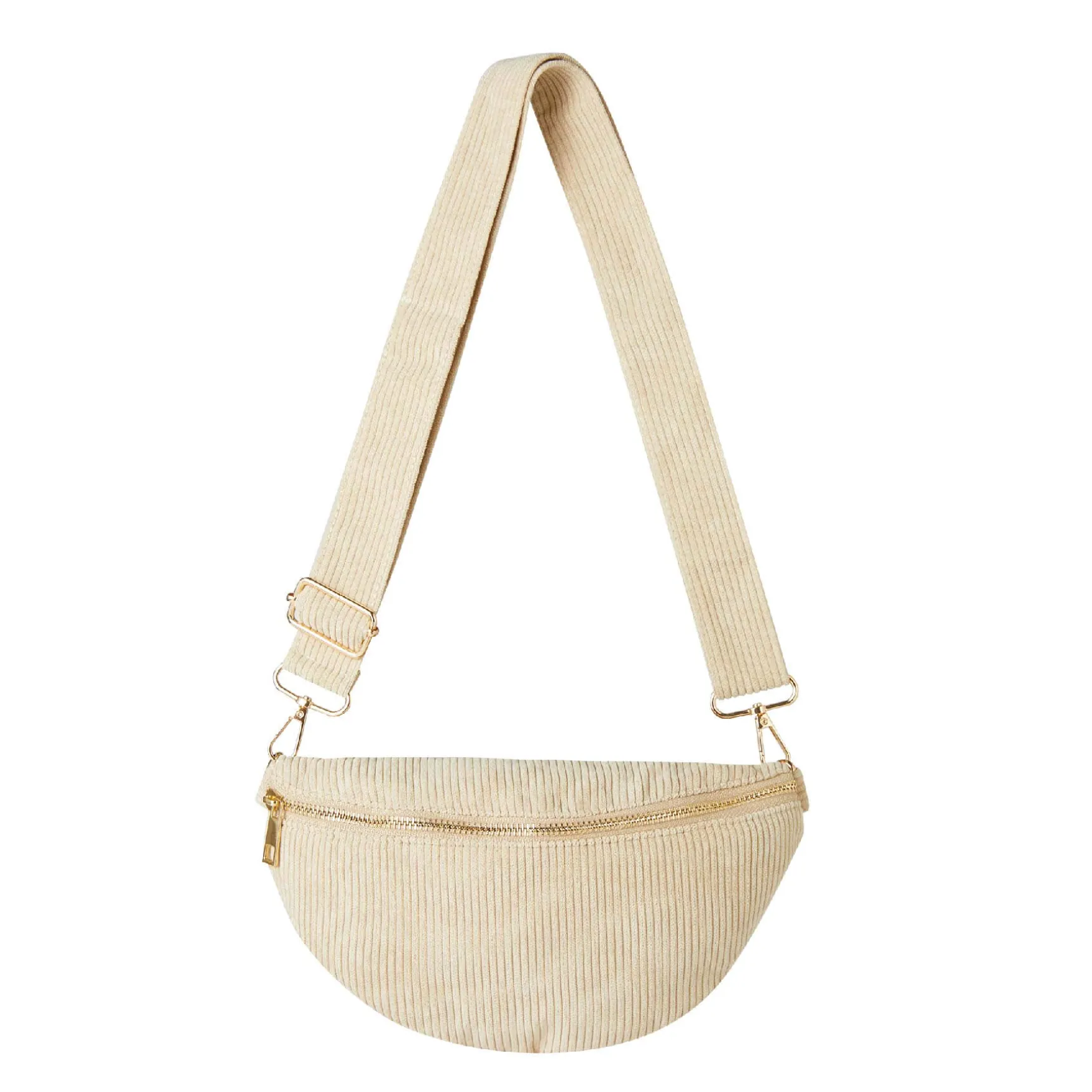Sac Banane Erika velours Crème
