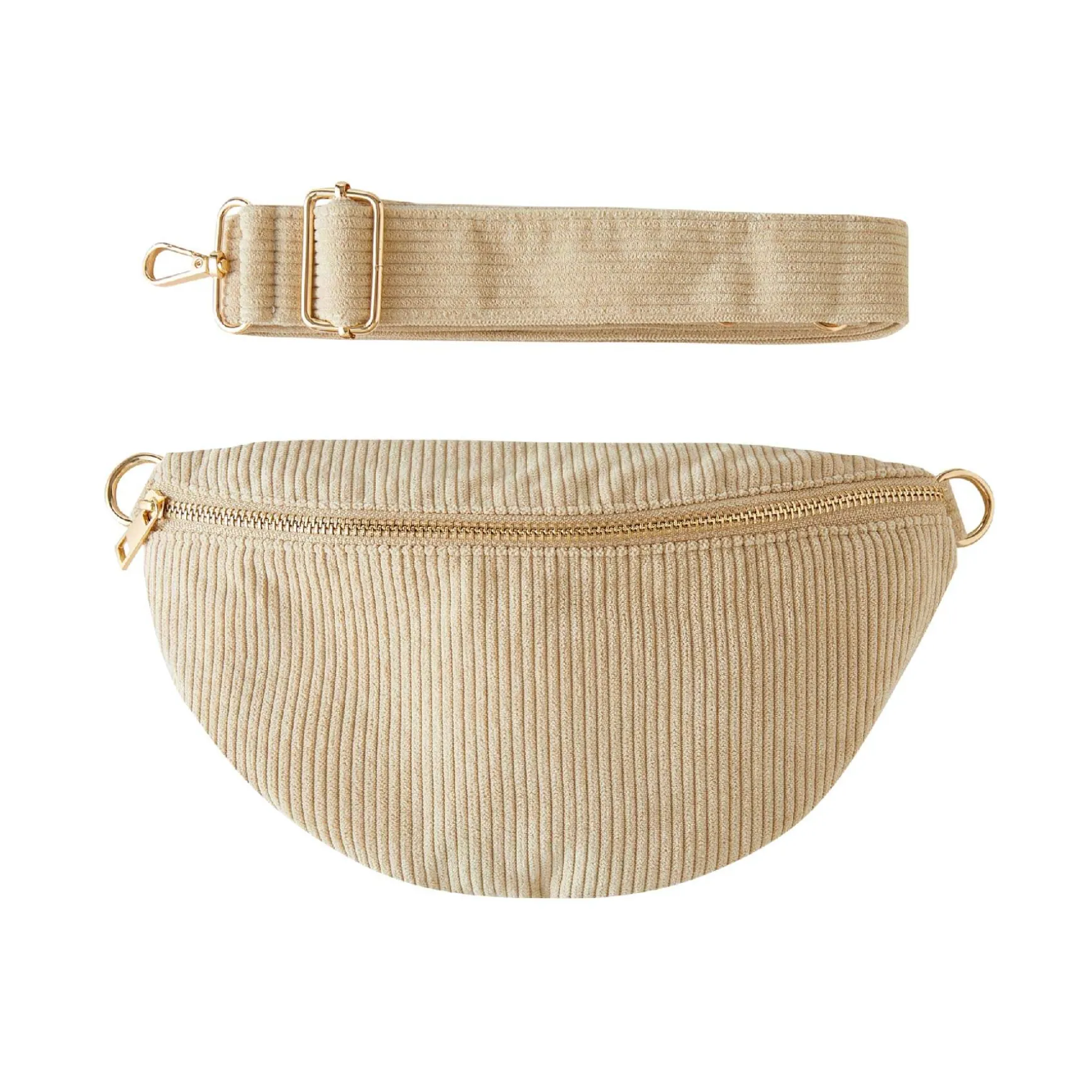 Sac Banane Erika velours Crème