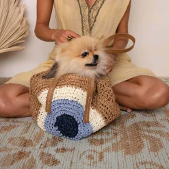 Sac Paille Bellagio bleu