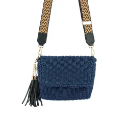 Sac Paille Pampelone bleu