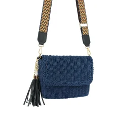 Sac Paille Pampelone bleu