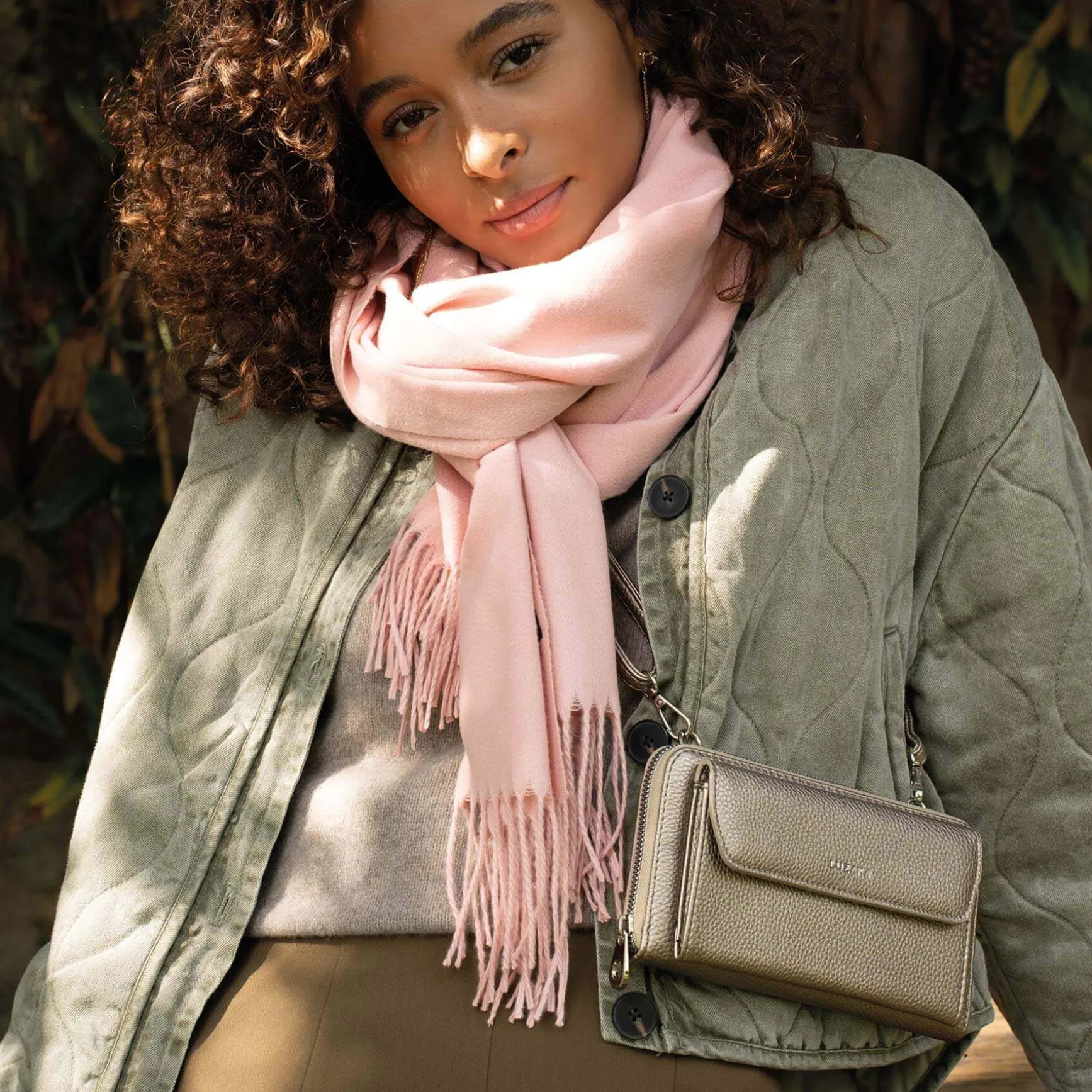 Sac Portefeuille horizontal doré