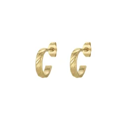 Set 3 boucles Celeste acier doré or