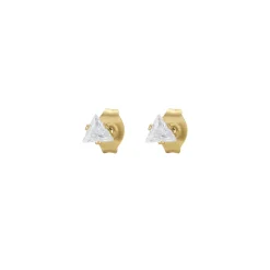 Set 3 boucles Celeste acier doré or