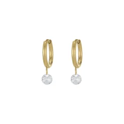 Set 3 paires de boucles Aténa acier doré or